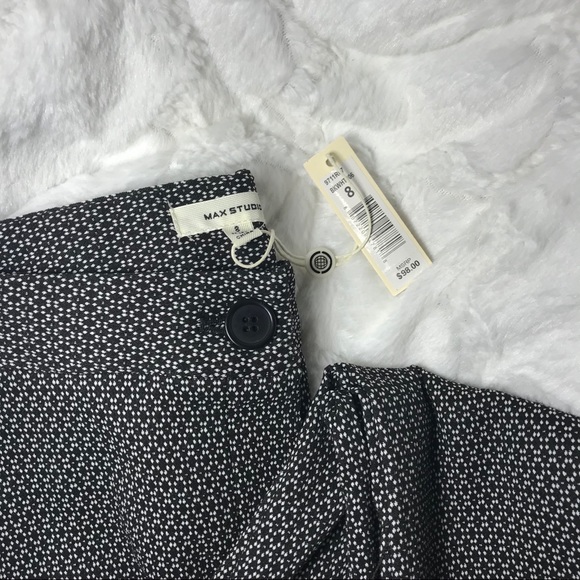 Max Studio dress pant black white pattern straight - Picture 7 of 7